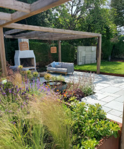 Lepe Blue Limestone Garden Design Project Hamble Hampshire